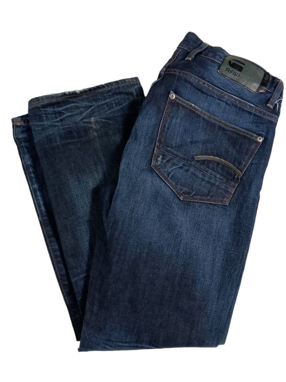 G-Star Raw Defend Loose Straight Leg Denim Jeans Mens 33x30 Dark Wash Streetwear